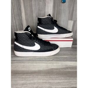 Nike Blazer Polka Swoosh Mid 77 Kids 6.5Y Black White Mini Swoosh DC9197-001